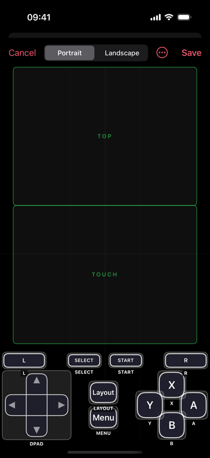 The layout editor, where each control can be moved and resized.